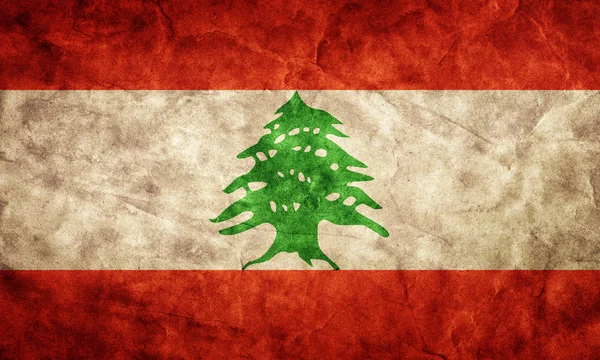 Lübnan grunge bayrağı. — Stok fotoğraf