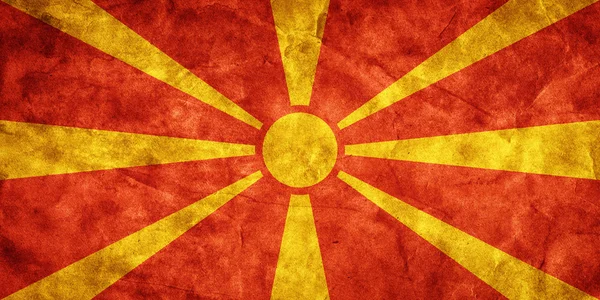 Vlag van Macedonië grunge. — Stockfoto