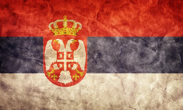 Serbia bandiera grunge . — Foto Stock