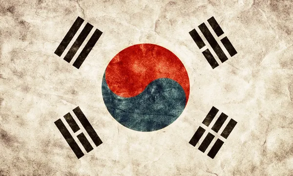 Bandera grunge de Corea del Sur . — Foto de Stock