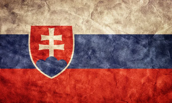 Bandera grunge de Eslovaquia . — Foto de Stock