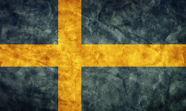 Schwedische Grunge-Flagge. — Stockfoto