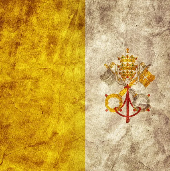 Vatikán grunge zászló. — Stock Fotó