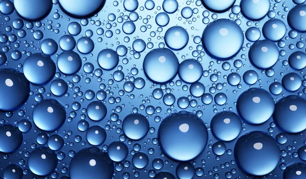 Water Drops Blue Background Texture — Stock Photo, Image