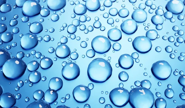 Water Drops Blue Background Texture — Stock Photo, Image