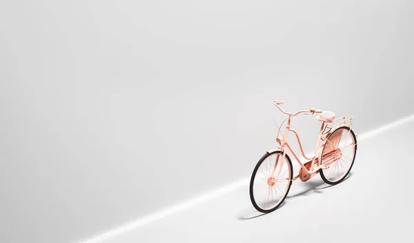 Bicicleta Rosa Sobre Fondo Blanco Ilustración —  Fotos de Stock