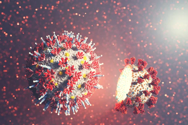 Coronavirus Covid Omicron Mutation Covid Pandemi Illustration — Stockfoto