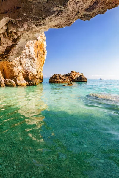 Sea Cave Zakynthos Greece Ionian Sea Xigia Beach Area — Stock Photo, Image