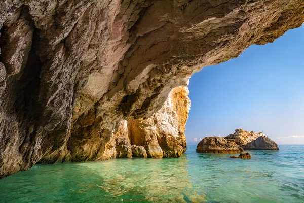 Sea Cave Zakynthos Greece Ionian Sea Xigia Beach Area — Stock Photo, Image