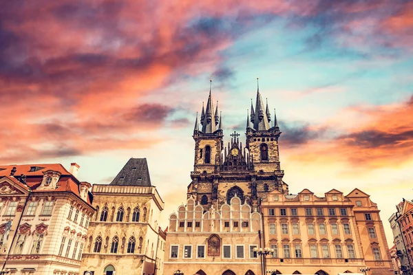 Prag Daki Tyn Kilisesi Çek Cumhuriyeti Eski Kasaba Mimarisi Gün — Stok fotoğraf
