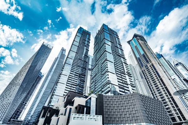 Skyscrapers Highrise Business Residential Buildings Dubai Marina Uae — Stock Photo, Image