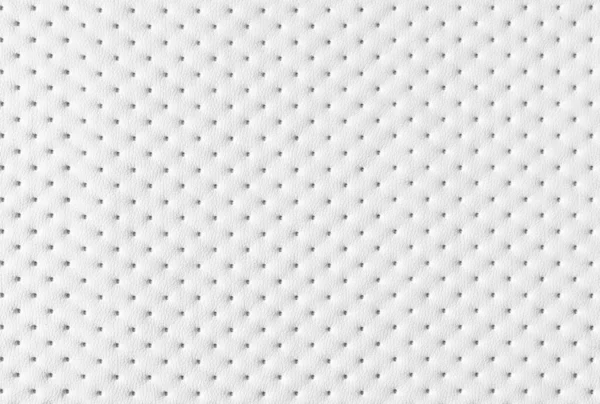 White Dotted Quilted Leather Soft Background Pattern Texture — Stockfoto