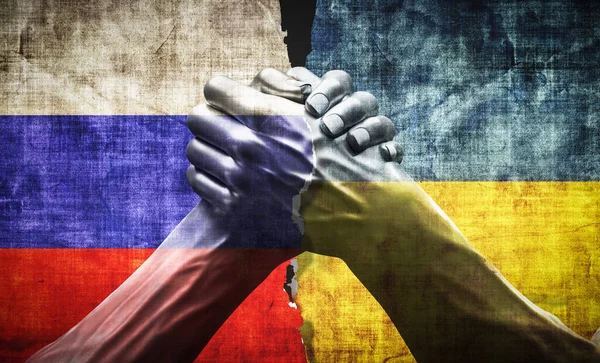 Переговоры Между Украиной Россией Соглашение Мир Дипломатическое Перемирие — стоковое фото