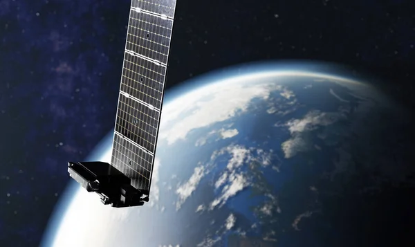 Internet Starlink Satellite Space Earth Render — Stockfoto