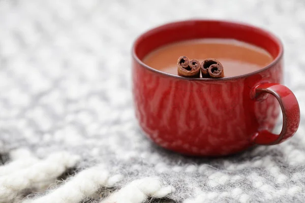 Chocolate quente com canela — Fotografia de Stock