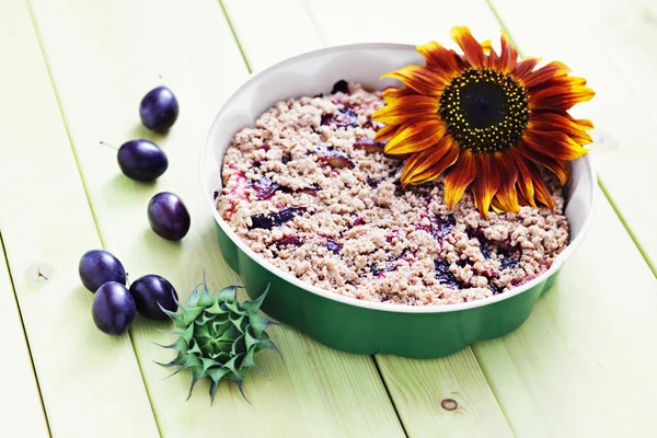 Torta de ameixa — Fotografia de Stock