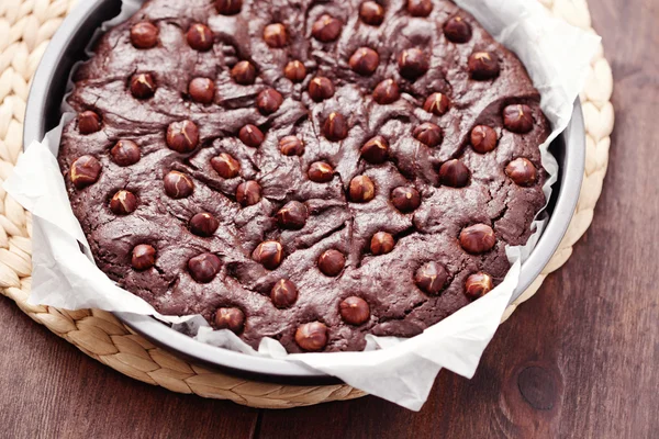 Hazelnuts brownie — Stock Photo, Image