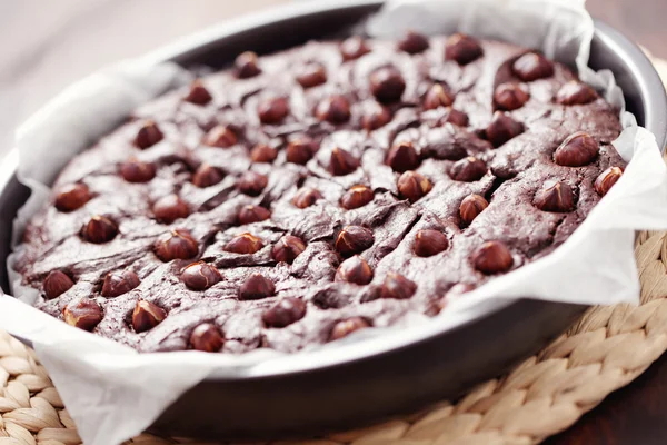 Hazelnuts brownie — Stock Photo, Image