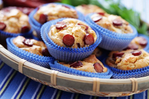 Muffins com salsichas — Fotografia de Stock