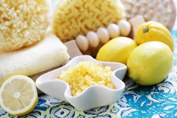 레몬 목욕 소금 — 스톡 사진