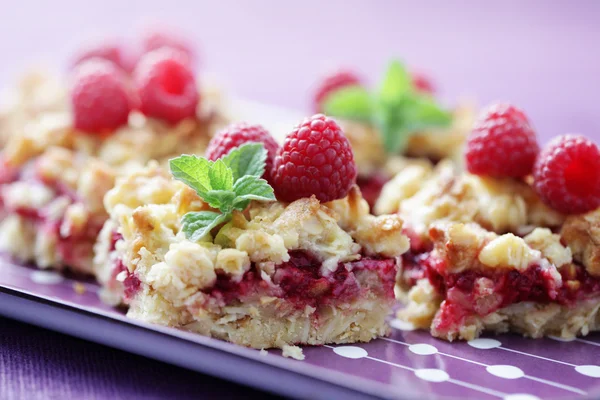 Himbeerkuchen — Stockfoto