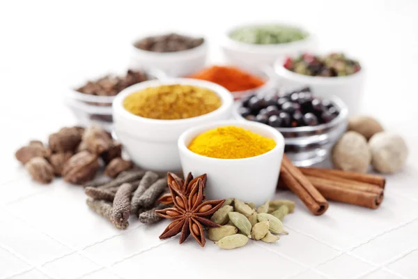 Lots of spices — Stock Photo, Image