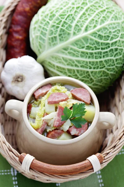 Sopa de repolho — Fotografia de Stock