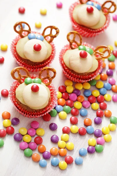 Rentier-Cupcakes — Stockfoto