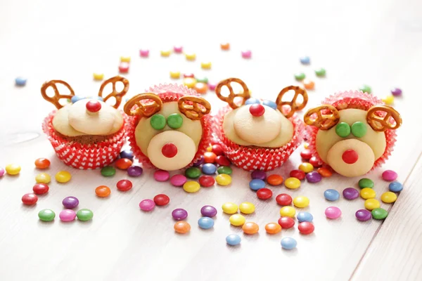 Reindeer cupcakes — Stock Photo, Image