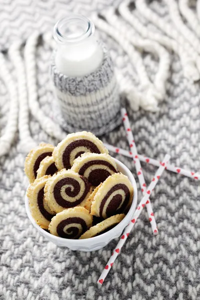 Černobílé soubory cookie — Stock fotografie