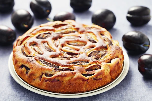 Torta de ameixa — Fotografia de Stock