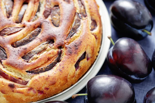 Torta de ameixa — Fotografia de Stock