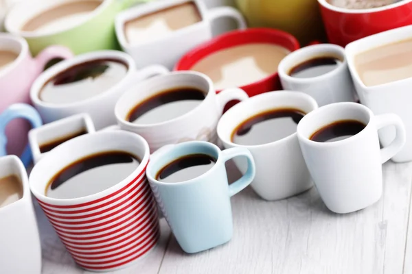 Viele Kaffeetassen — Stockfoto