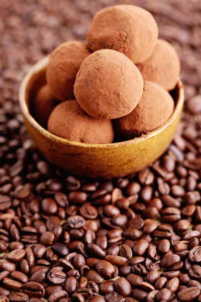 Praliner med kaffe — Stockfoto