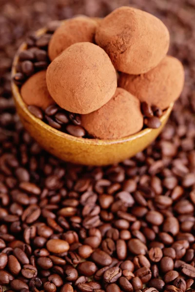 Praliner med kaffe — Stockfoto