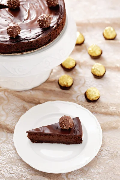 Double chocolate cheesecake — Stock Photo, Image
