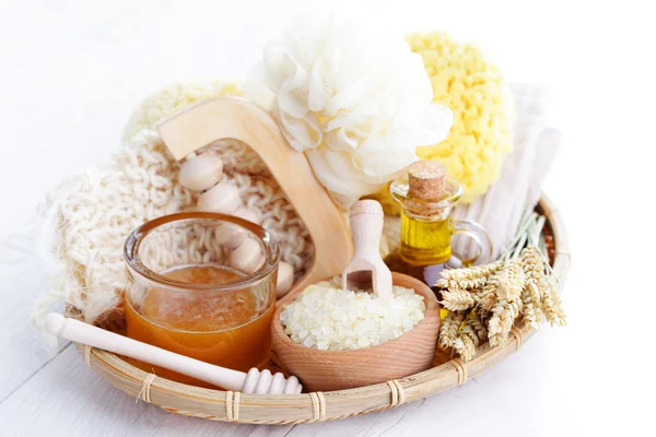 Relaxing honey bath — Stock Photo, Image