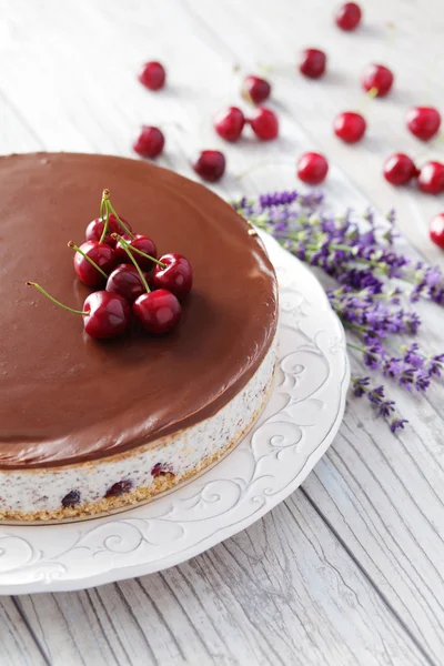 Stracciatella Käsekuchen — Stockfoto