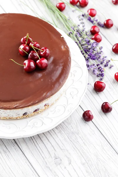 Stracciatella Käsekuchen — Stockfoto