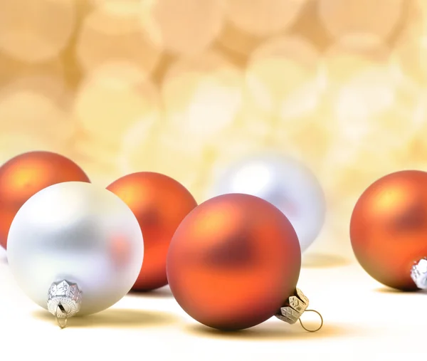 Christmas balls on the white background — Stock Photo, Image