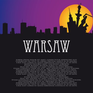 vektör arka planını warsaw