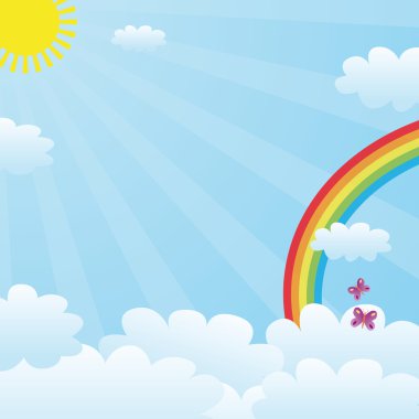 pastoral güneşli doğa arka plan