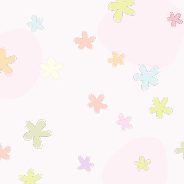 Çiçeklerle pembe arkaplan