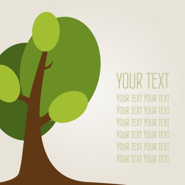 Ağaçlı vektör arkaplanı