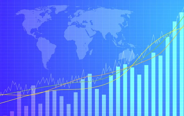 Grafik steigt — Stockfoto