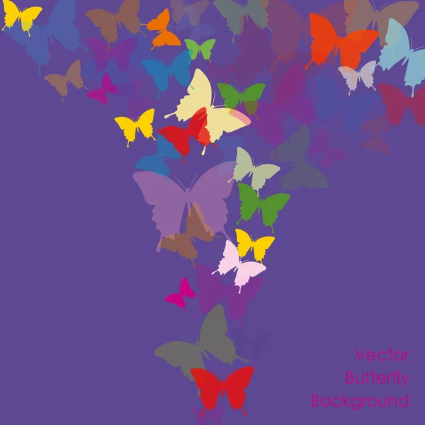 Vektorové pozadí s motýlem — Stockový vektor