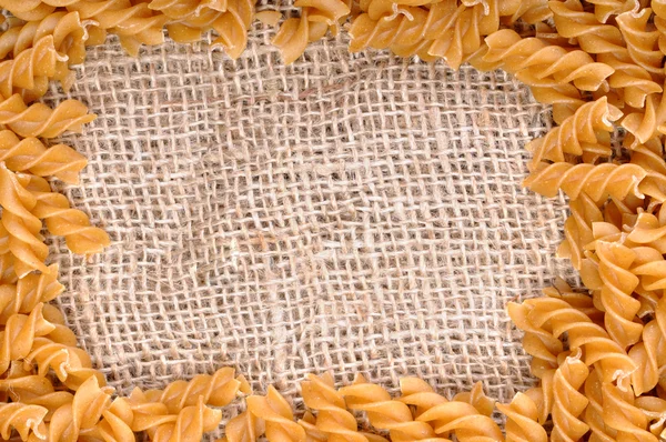 Wholemeal fusilli italian pasta — Stock Photo, Image