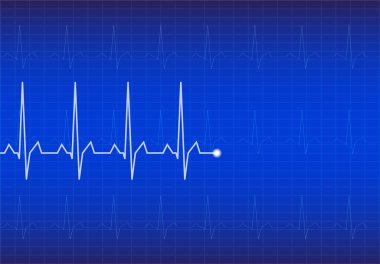 EKG Elektrokardiyogram, vektör