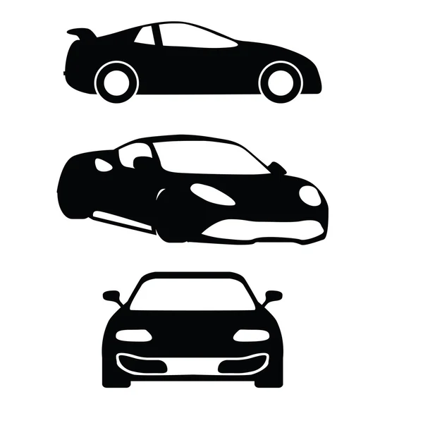 Vector cars silhouettes — Stock Vector