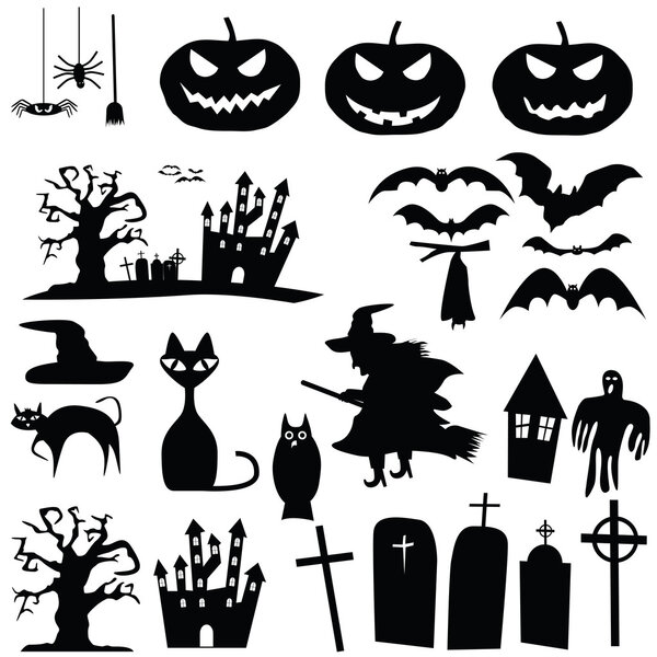 vector halloween silhouettes
